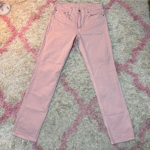 WORN ONCE: Levi’s 511 Slim Fit Levis Eco Ease Mens Jeans Pink 32x32